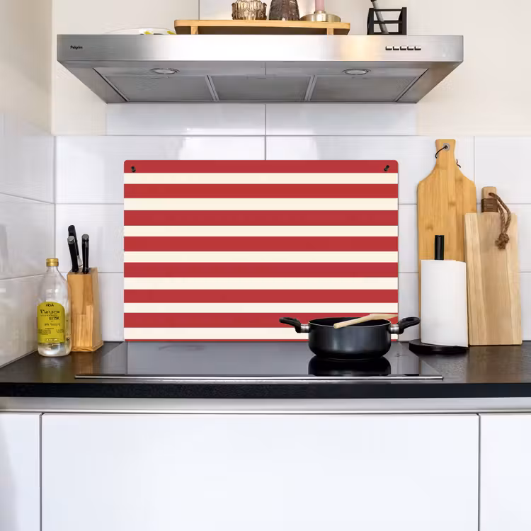 Strepen - Patroon - Rood Inductie beschemer met haakjes klein 777 -sfeer2