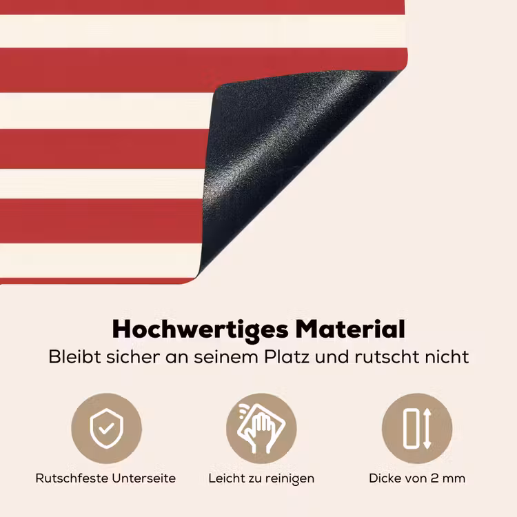 Strepen - Patroon - Rood Inductie beschemer met haakjes klein 777 -ky-onderkant-de