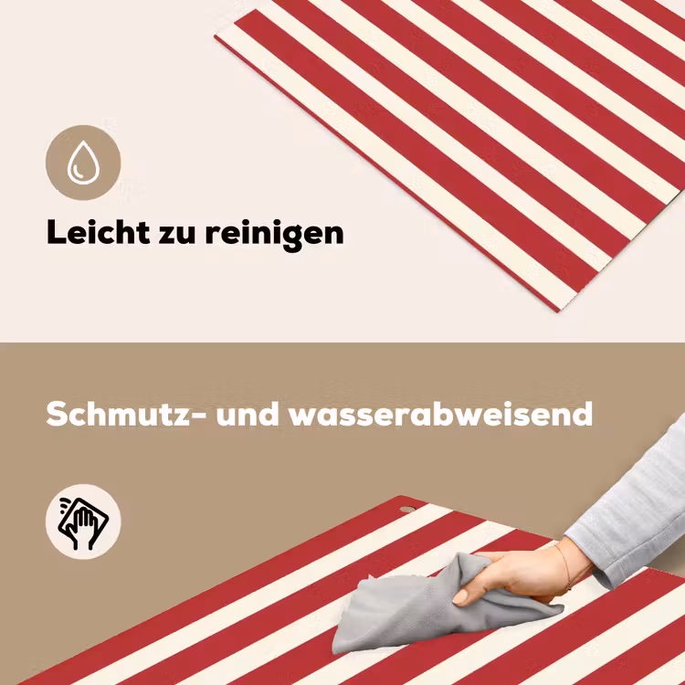 Strepen - Patroon - Rood Inductie beschemer met haakjes klein 777 -ky-schoon-de