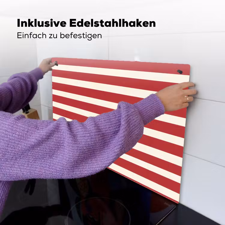 Strepen - Patroon - Rood Inductie beschemer met haakjes klein 777 -ky-ophangen-de