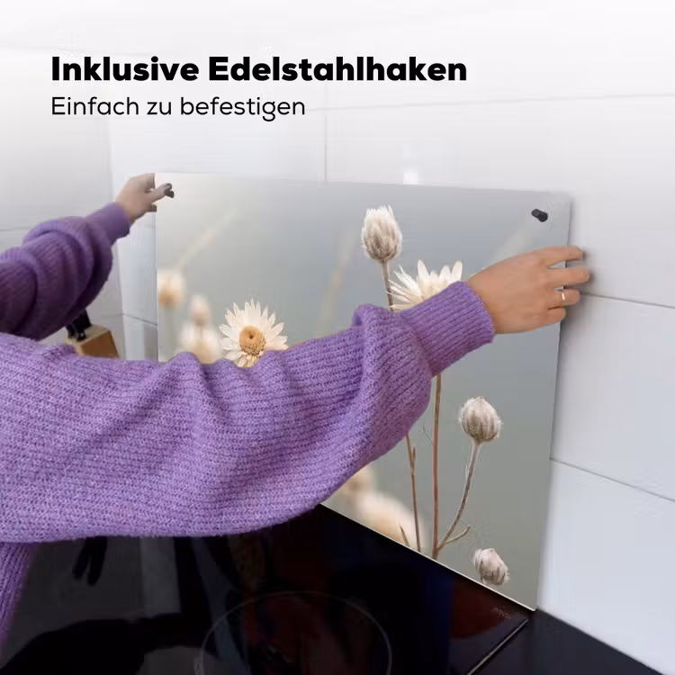 Strobloemen - Wit - Daglicht Inductie beschemer met haakjes klein -ky-ophangen-de