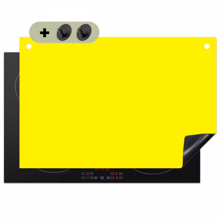 Sunshine - Glow - Geel Inductie beschemer met haakjes klein 777 -3d