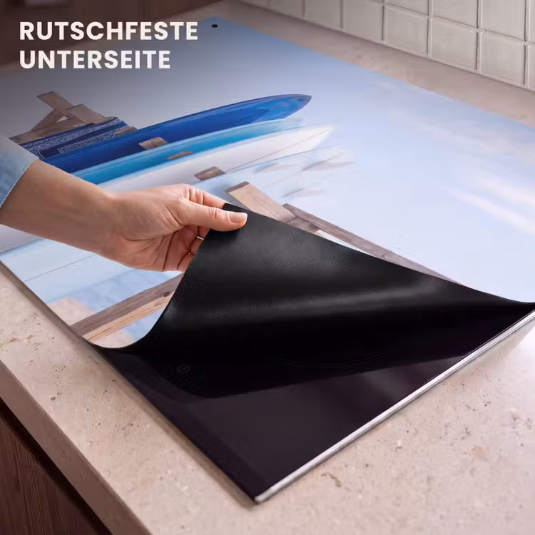 Surfplank - Strand - Zomer - Blauw - Water Inductie beschemer met haakjes klein -ky-onderkant-de