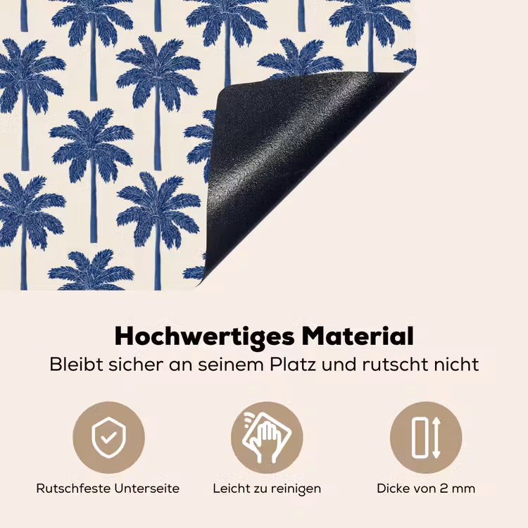 Symmetrisch - Palm - Blauw Inductie beschemer met haakjes klein 777 -ky-onderkant-de