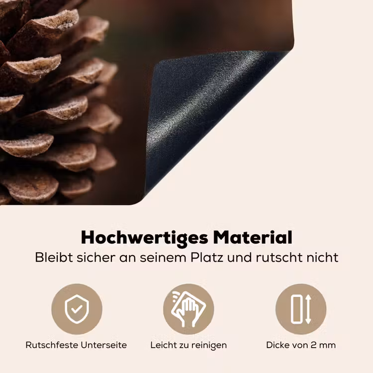 Dennenappel - Bos - Herfst - Bruin - Sfeervol Inductie beschemer met haakjes klein -ky-onderkant-de