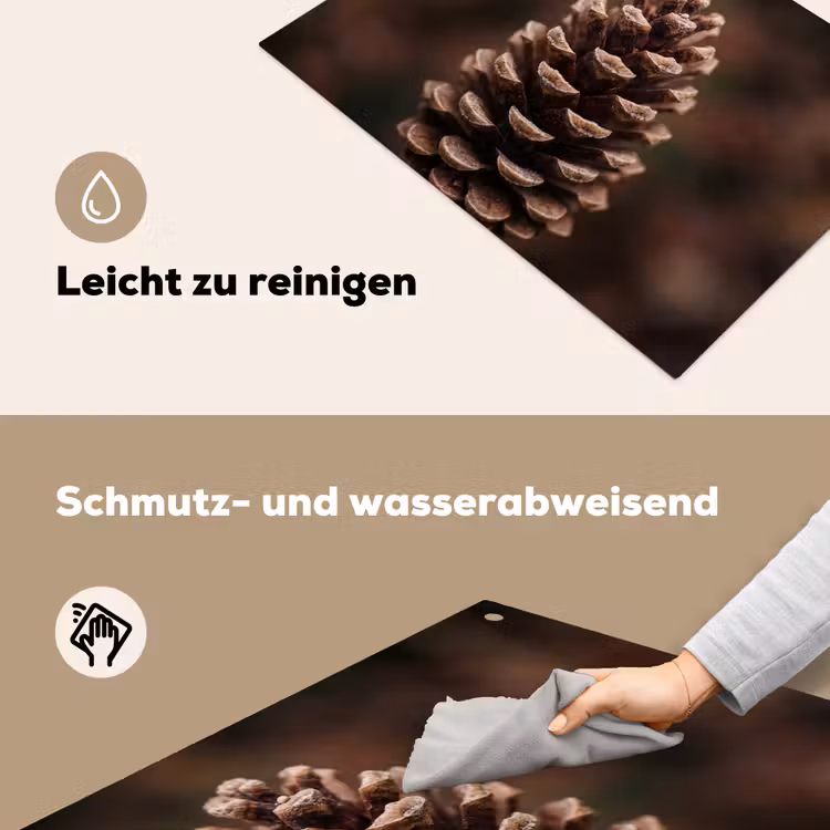 Dennenappel - Bos - Herfst - Bruin - Sfeervol Inductie beschemer met haakjes klein -ky-schoon-de