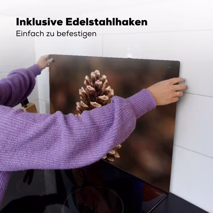 Dennenappel - Bos - Herfst - Bruin - Sfeervol Inductie beschemer met haakjes klein -ky-ophangen-de