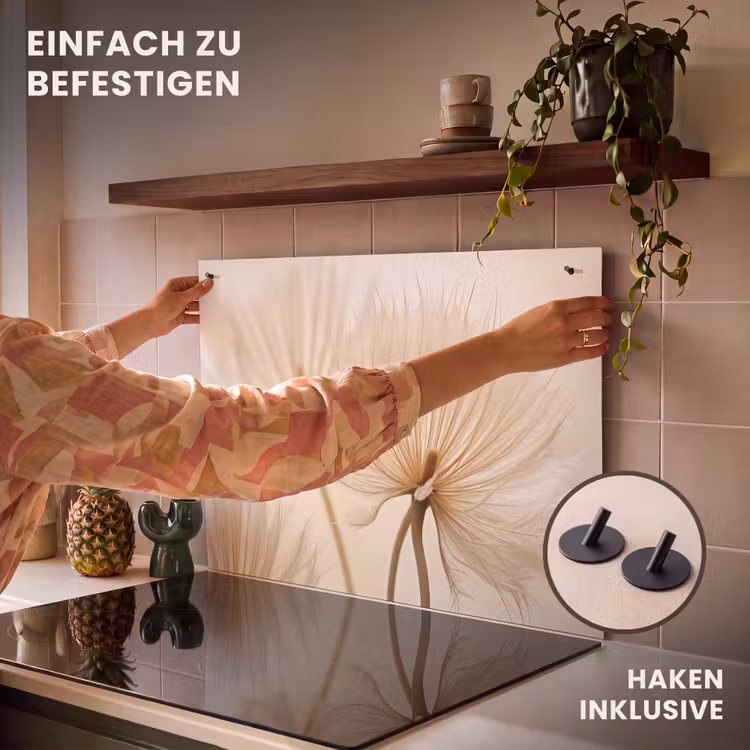 2-in-1 Herdabdeckplatte & Spritzschutz - Tanz der Saat - Dans van de Zaden Inductie beschemer met haakjes klein