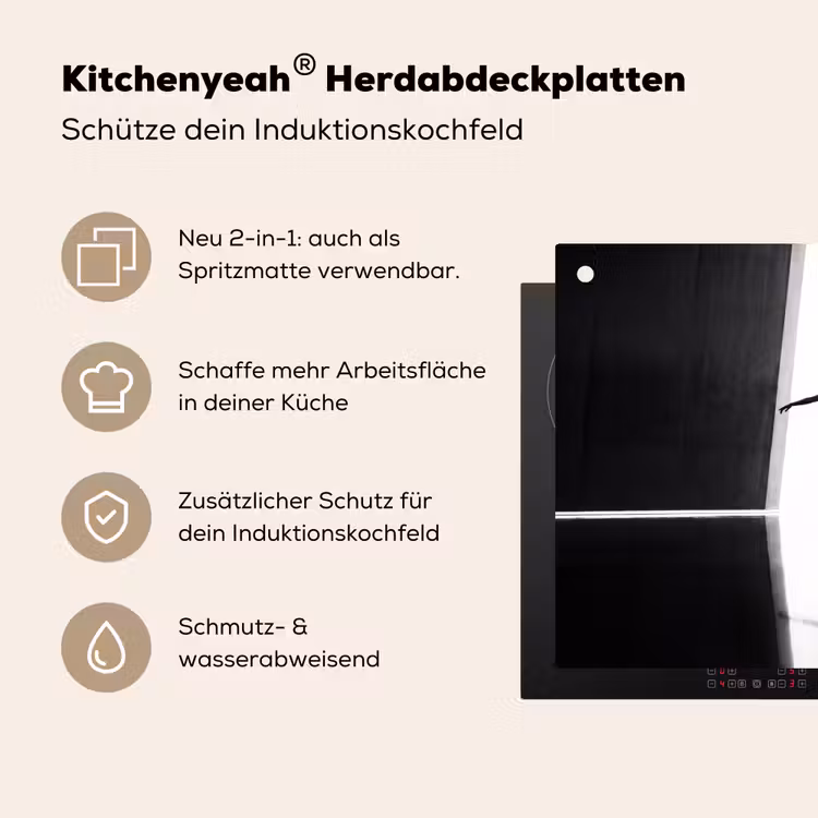 Danser - Silhouette - Kunst - Modern - Zwart-wit Inductie beschemer met haakjes klein -ky-usp-de