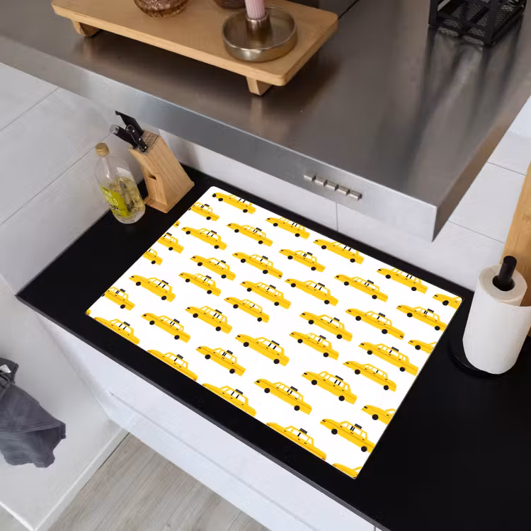 Taxi - Iconisch - Geel Inductie beschemer met haakjes klein 777 -sfeer1
