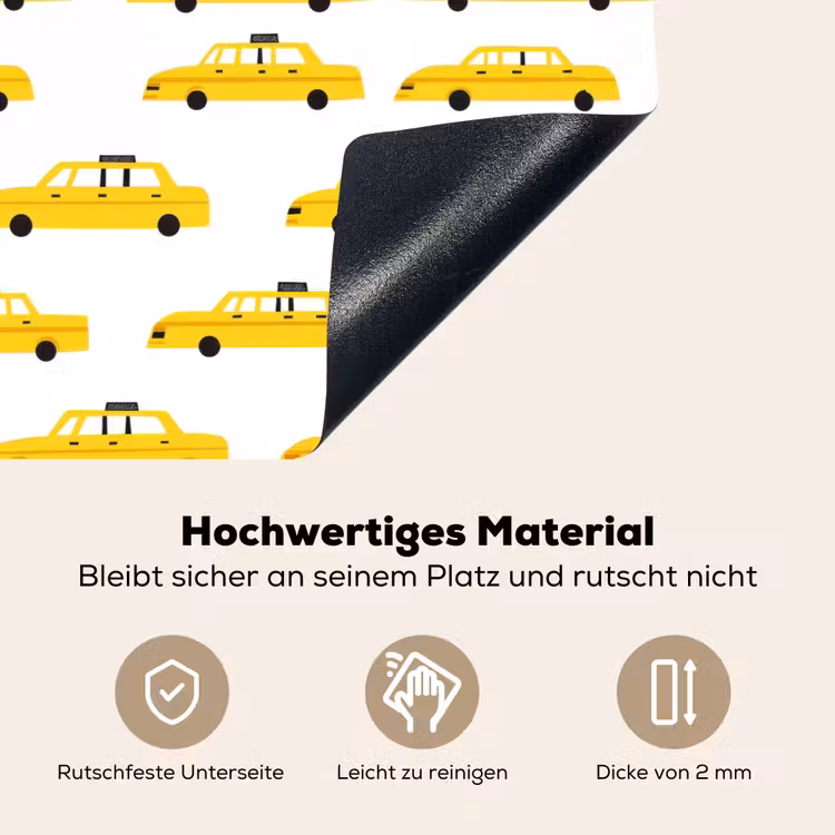 Taxi - Iconisch - Geel Inductie beschemer met haakjes klein 777 -ky-onderkant-de