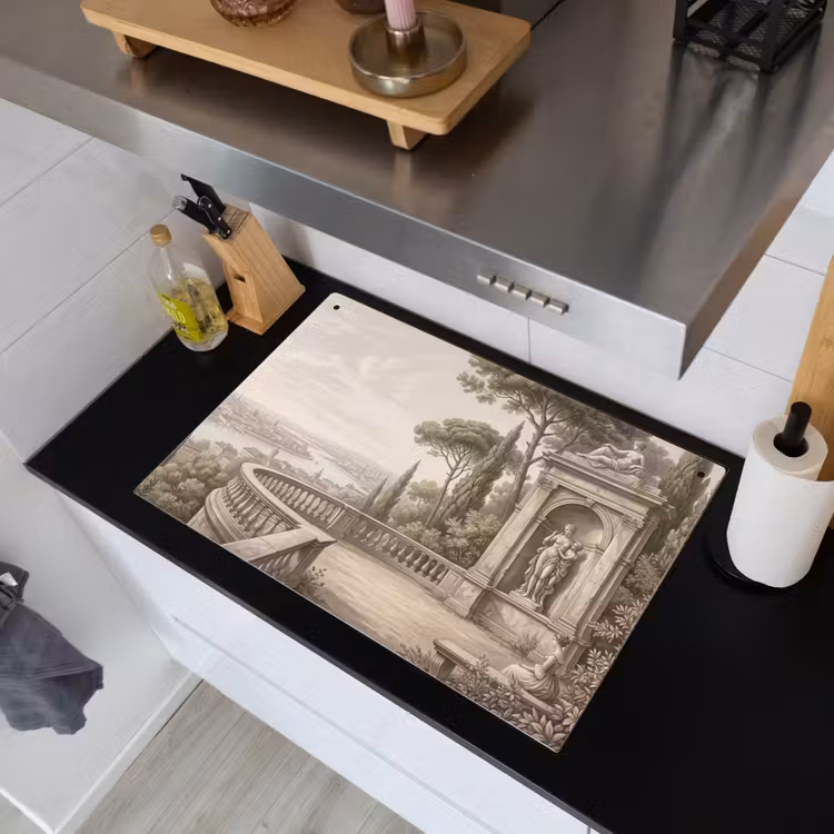 Terras - Stad - Uitzicht - Rivier Inductie beschemer met haakjes klein -sfeer1