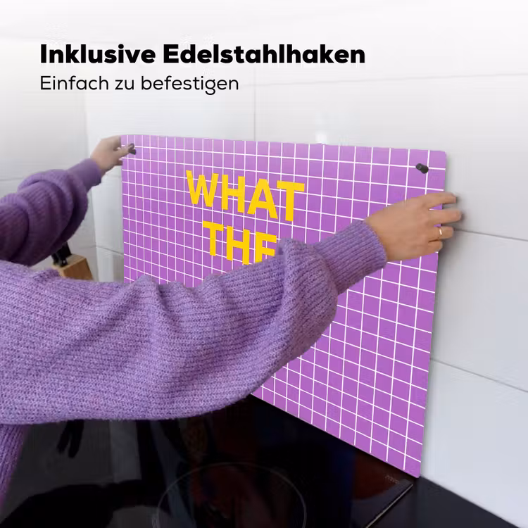 Tekst - Eend - Paars Inductie beschemer met haakjes klein -ky-ophangen-de