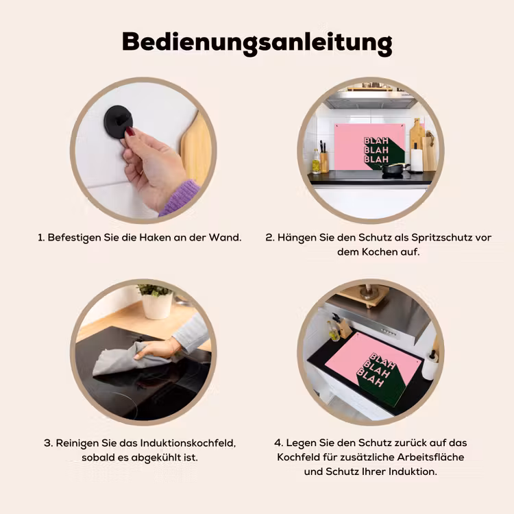 Tekst - Grafisch - Groen - Schaduw Inductie beschemer met haakjes klein -ky-gebruik-de