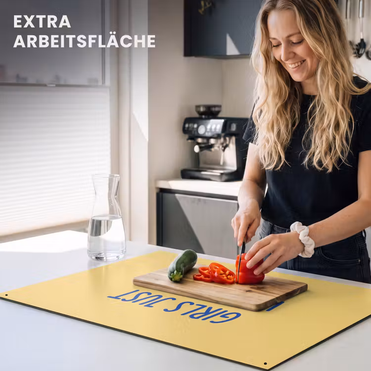 Tekst - Zon - Zomer - Modern - Geel Inductie beschemer met haakjes klein -ky-usp-de