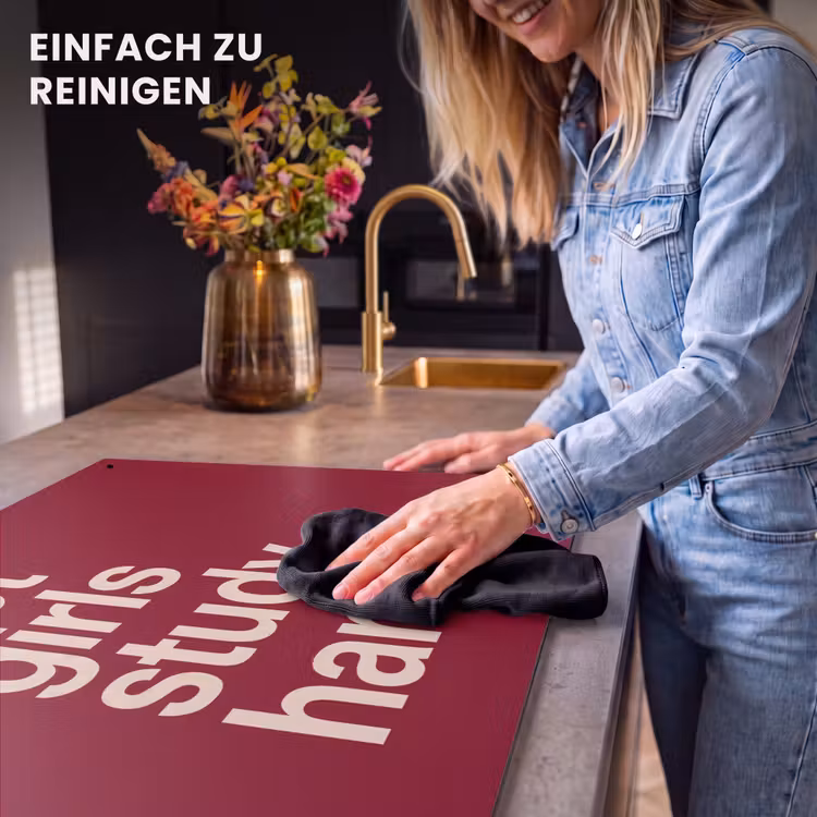 Tekst - Studie - Motivatie - Modern - Rood Inductie beschemer met haakjes klein -ky-schoon-de