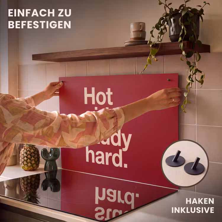 Tekst - Studie - Motivatie - Modern - Rood Inductie beschemer met haakjes klein -ky-ophangen-de