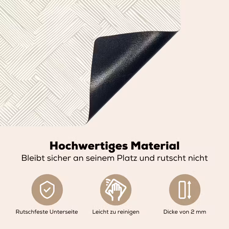 Textuur - Abstract - Beige Inductie beschemer met haakjes klein 777 -ky-onderkant-de