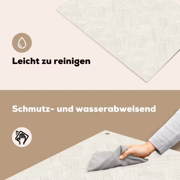 Textuur - Abstract - Beige Inductie beschemer met haakjes klein 777 -ky-schoon-de