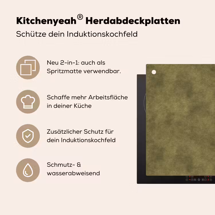 Textuur - Abstract - Groen Inductie beschemer met haakjes klein 777 -ky-usp-de