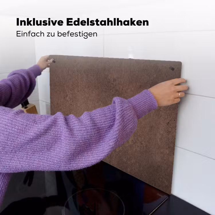 Textuur - Beton - Abstract - Donker - Bruin Inductie beschemer met haakjes klein -ky-ophangen-de