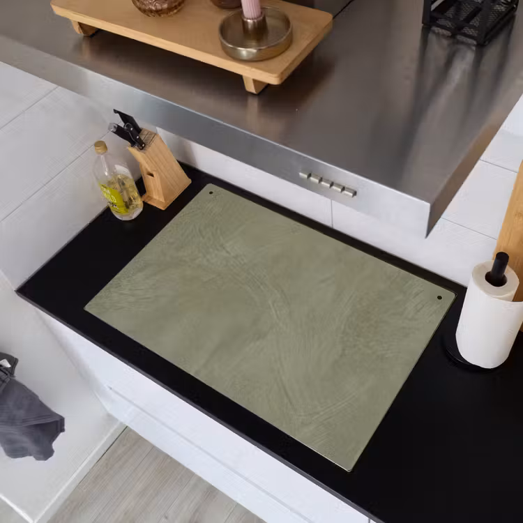 Textuur - Betonlook - Achtergrond - Modern - Groen Inductie beschemer met haakjes klein -sfeer1