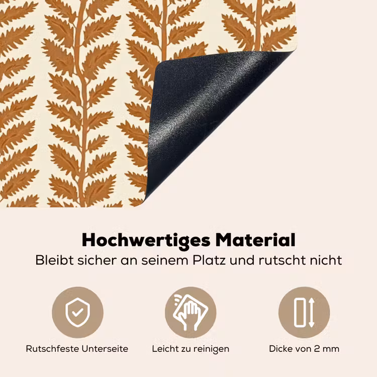 Textuur - Bladeren - Oker Inductie beschemer met haakjes klein 777 -ky-onderkant-de