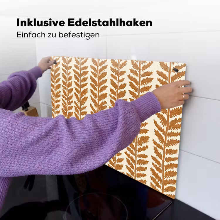Textuur - Bladeren - Oker Inductie beschemer met haakjes klein 777 -ky-ophangen-de