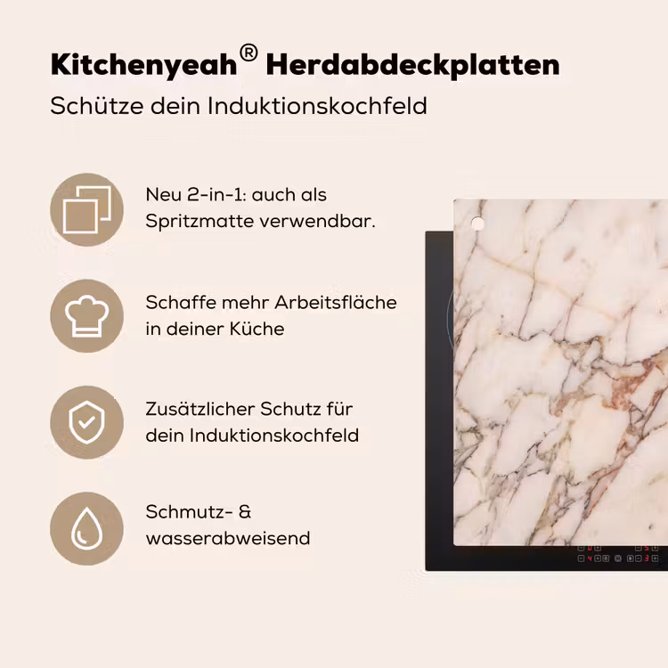 Textuur - Gesteente - Aderen - Abstract - Wit Inductie beschemer met haakjes klein -ky-usp-de