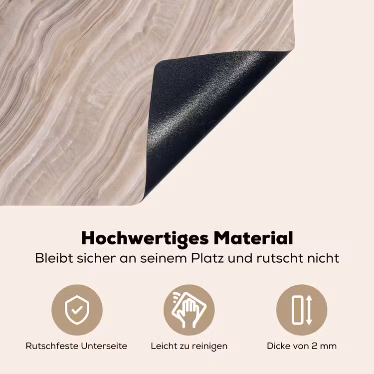 Textuur - Golvend - Abstract - Modern - Beige Inductie beschemer met haakjes klein -ky-onderkant-de