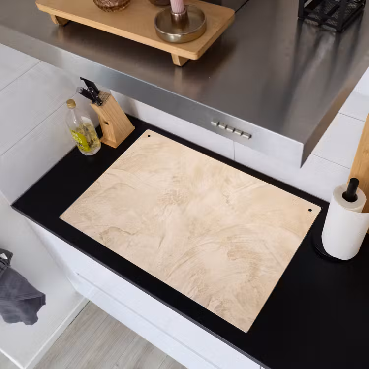 Textuur - Patroon - Abstract - Modern - Beige Inductie beschemer met haakjes klein -sfeer1
