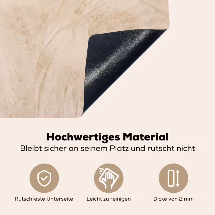 Textuur - Patroon - Abstract - Modern - Beige Inductie beschemer met haakjes klein -ky-onderkant-de