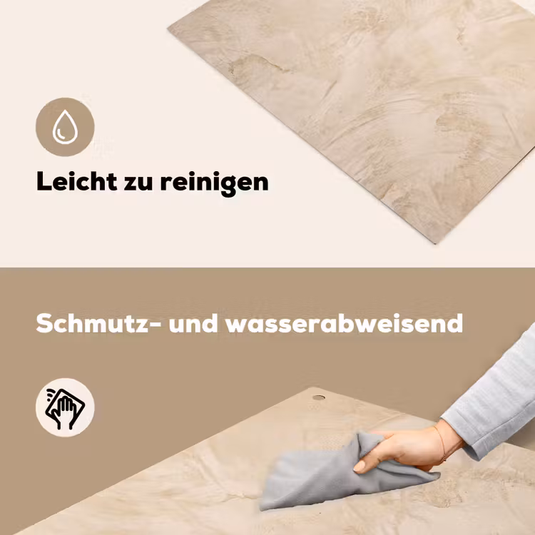Textuur - Patroon - Abstract - Modern - Beige Inductie beschemer met haakjes klein -ky-schoon-de