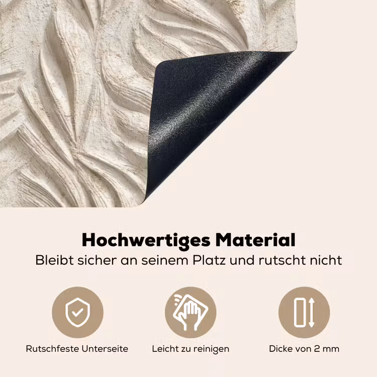 Textuur - Reliëf - Beige Inductie beschemer met haakjes klein 777 -ky-onderkant-de