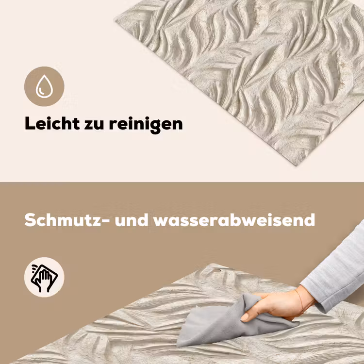 Textuur - Reliëf - Beige Inductie beschemer met haakjes klein 777 -ky-schoon-de