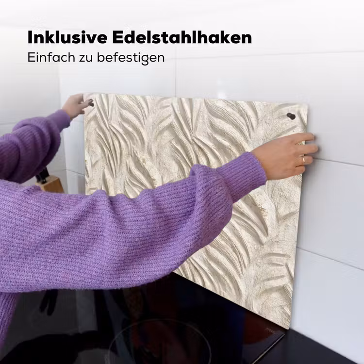 Textuur - Reliëf - Beige Inductie beschemer met haakjes klein 777 -ky-ophangen-de