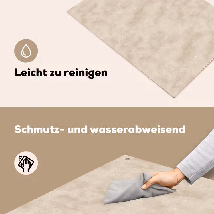 Structuur - Spikkels - Beige Inductie beschemer met haakjes klein 777 -ky-schoon-de