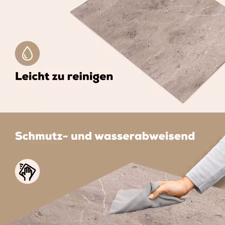 Textuur - Steen - Patroon - Rustiek - Beige Inductie beschemer met haakjes klein -ky-schoon-de