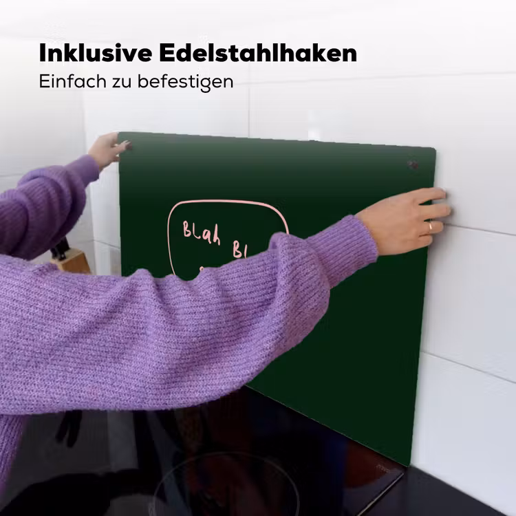 Tekstwolkje - Donkergroen - BLAH BLAH BLAH Inductie beschemer met haakjes klein -ky-ophangen-de