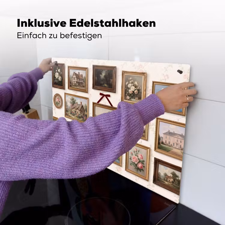 Dier - Kat - Portret - Klassiek Inductie beschemer met haakjes klein -ky-ophangen-de