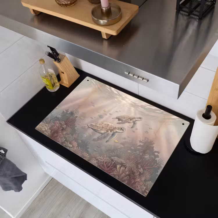 Dier - Onderwater - Oceaan - Illustratie - Zeeleven Inductie beschemer met haakjes klein -sfeer1