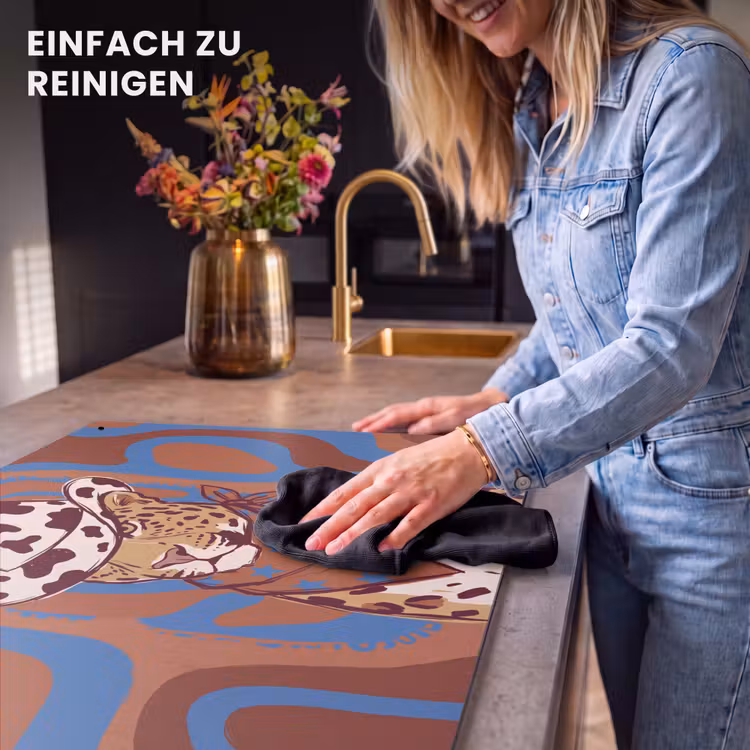 Dieren - Cowboyhoed - Modern - Illustratie - Bruin Inductie beschemer met haakjes klein -ky-schoon-de