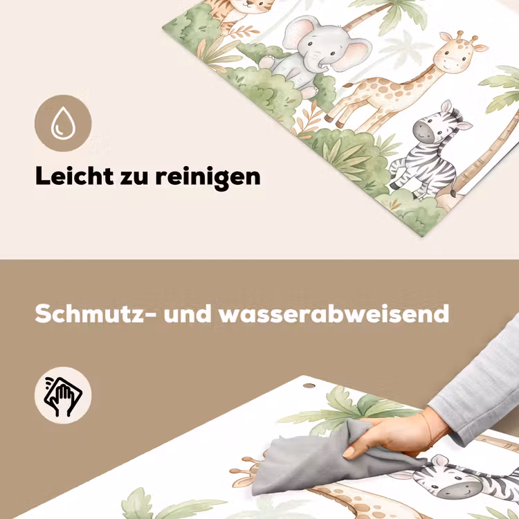 Dieren - Jungle - Pastel Inductie beschemer met haakjes klein -ky-schoon-de