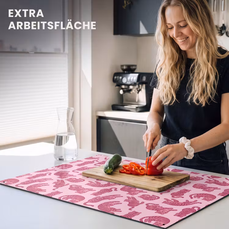 Dieren - Patroon - Roze - Speels - Cartoon Inductie beschemer met haakjes klein -ky-usp-de