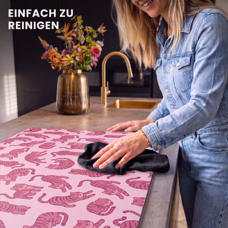 Dieren - Patroon - Roze - Speels - Cartoon Inductie beschemer met haakjes klein -ky-schoon-de
