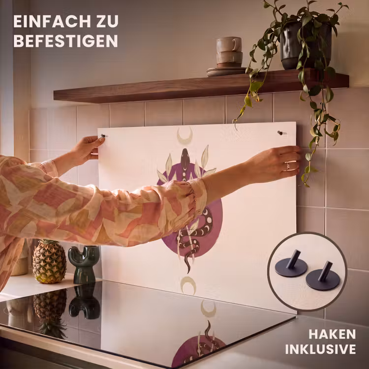 Dieren - Slang - Maan - Mystiek - Abstract Inductie beschemer met haakjes klein -ky-ophangen-de