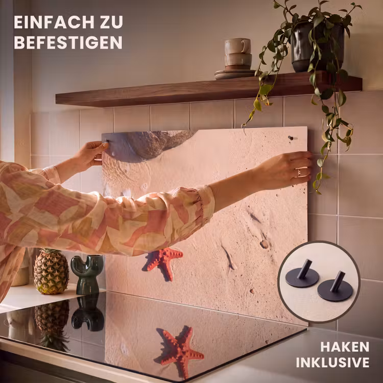 Dieren - Strand - Zee - Natuur - Rood Inductie beschemer met haakjes klein -ky-ophangen-de