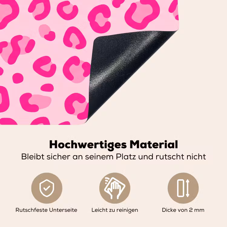 Dierenprint - Patroon - Abstract - Modern - Roze Inductie beschemer met haakjes klein -ky-onderkant-de