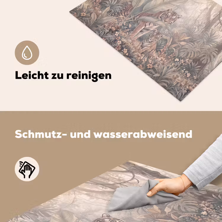 Tijger - Welp - Jungle - Illustratie - Dieren Inductie beschemer met haakjes klein -ky-schoon-de