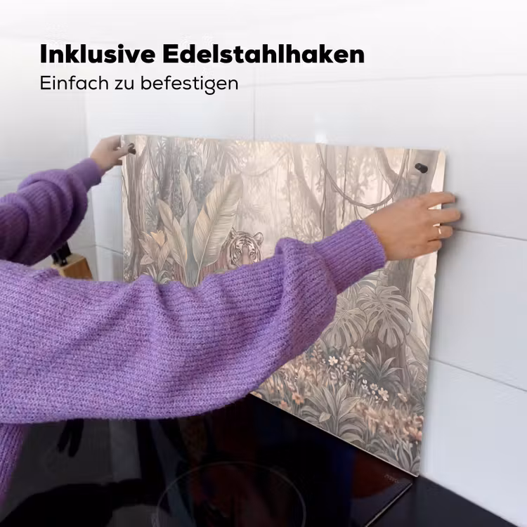 Tijger - Welp - Jungle - Illustratie - Dieren Inductie beschemer met haakjes klein -ky-ophangen-de